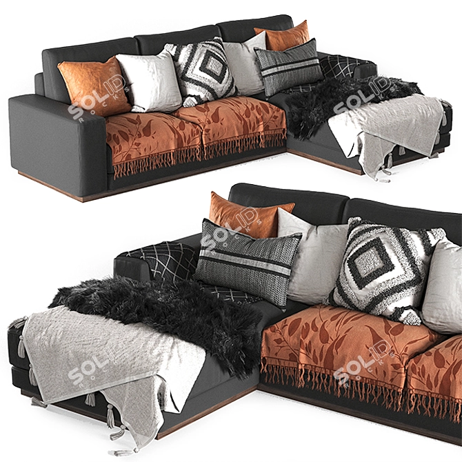 Cozy Comfort Sofa 3D model image 2