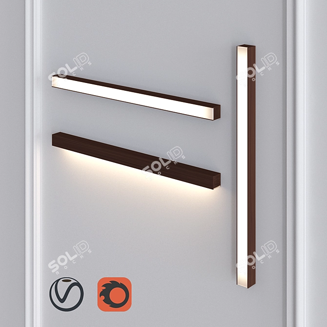 Elegant LED40 Wall Sconce: TUNTO Lighting 3D model image 3