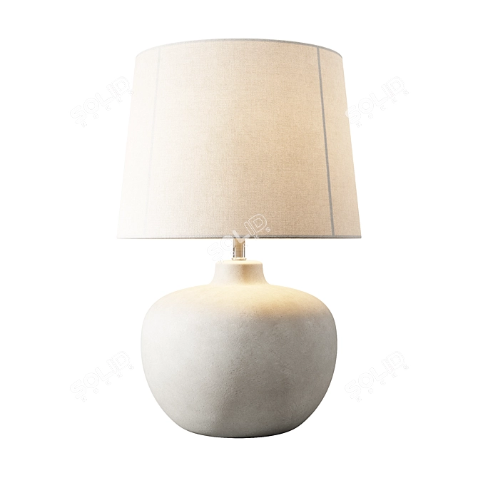 Zara Home Ceramic Base Lamp 3D model image 1