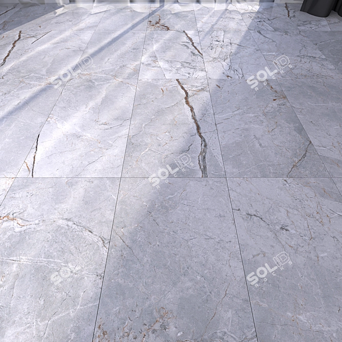 Gray Marble Floor: Multi-Texture, High-Definition 3D model image 1