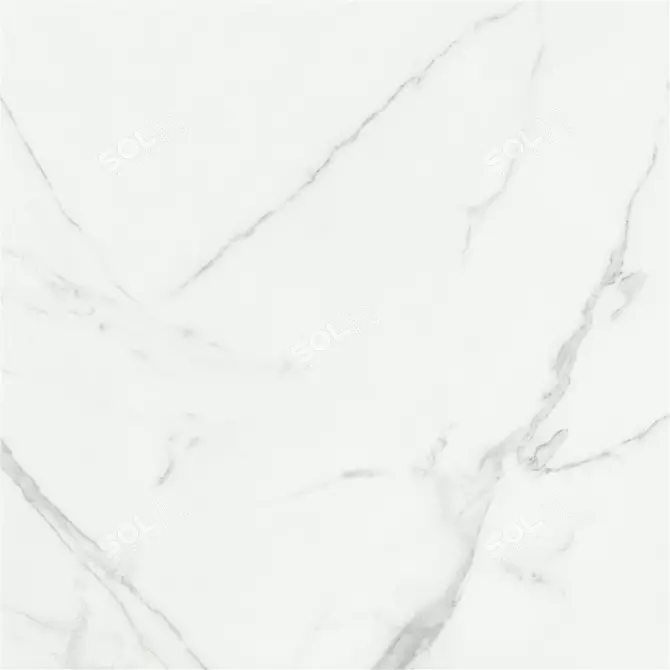 Elegant Afyon White Marble Set 3D model image 2