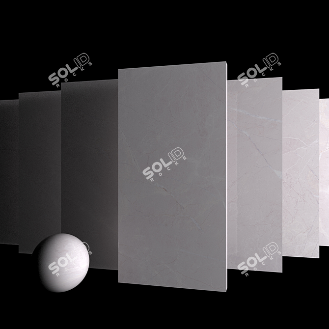 Marble Alanya Gray: Multitexture Set 3D model image 3