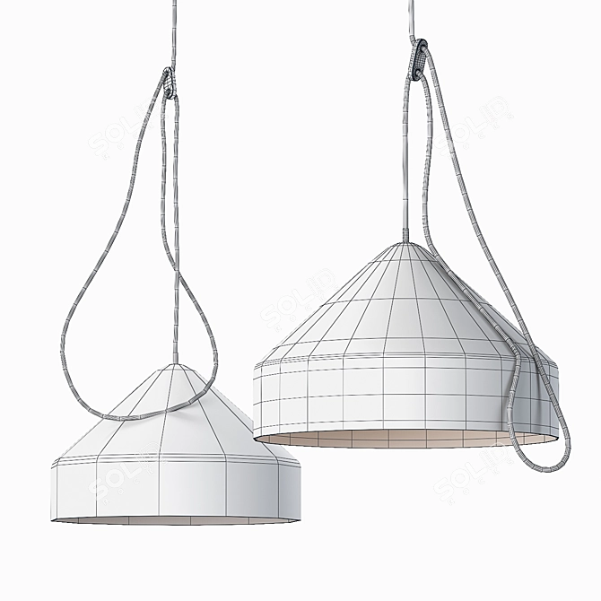 Adjustable Height Lloop Pendant 3D model image 4