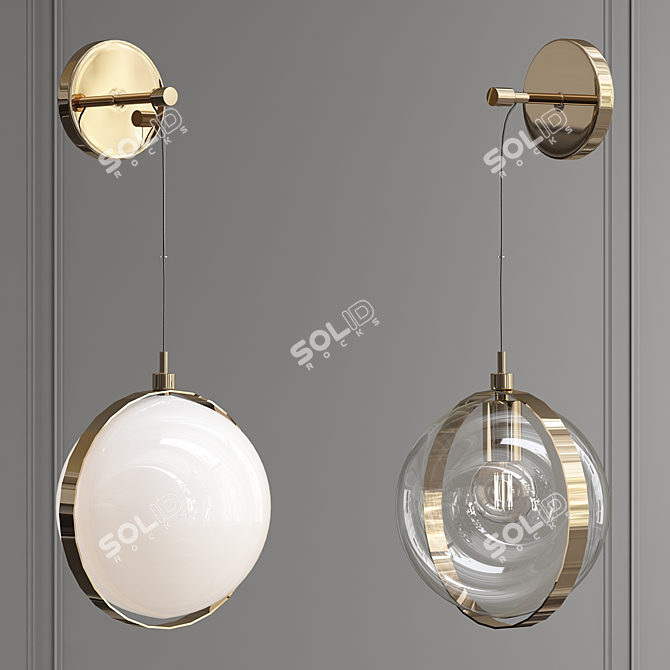 Elegant Baronce Chandelier 3D model image 1