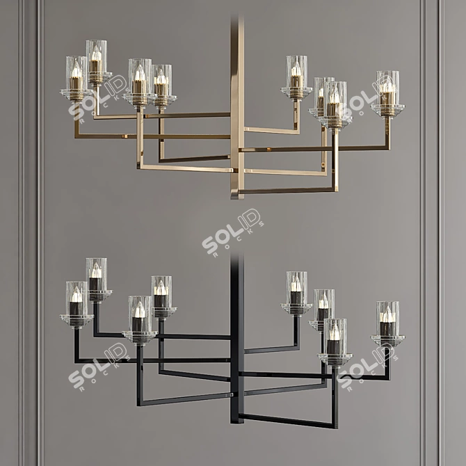 Elegant Decorative Light Fixture 3D model image 1