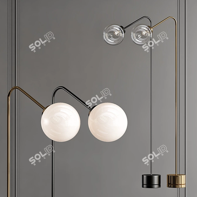 Elegant Decor Floor Lamp 3D model image 1