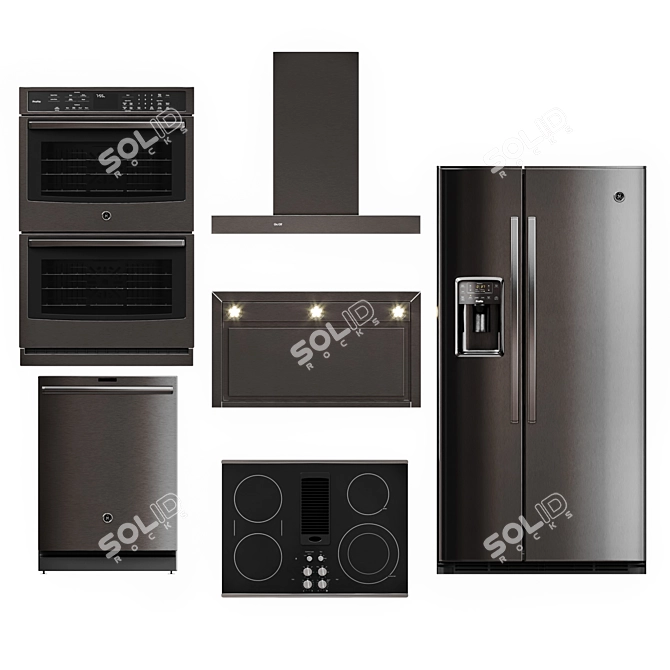 GE Profile 5-Piece Kitchen Appliance - Premium Package 3D model image 6