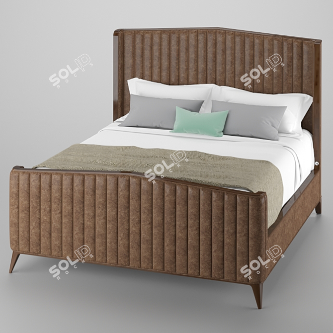 Title: 3DMax + Vray Bed Render 3D model image 1