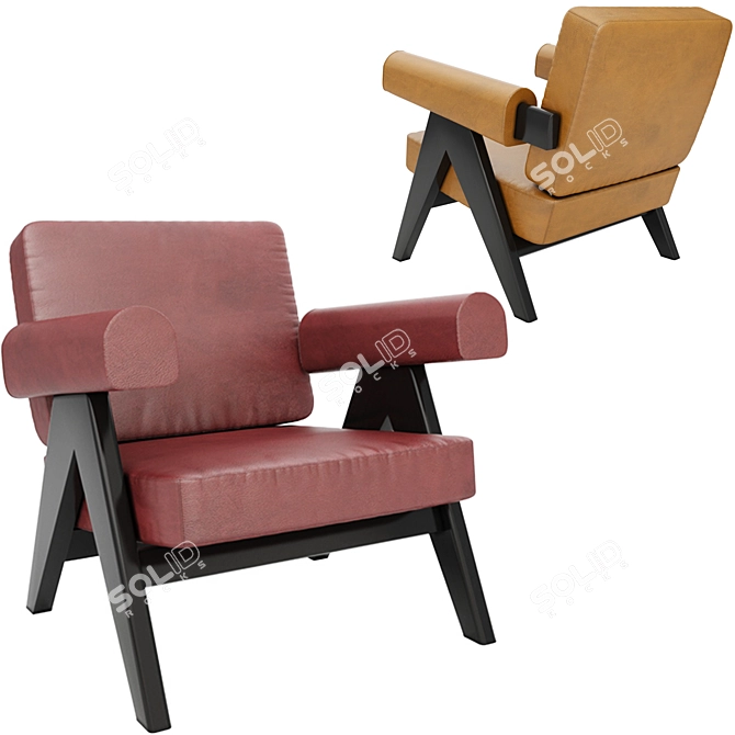 Capitol Complex Armchair: Sleek and Stylish Seating 3D model image 2