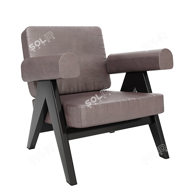 Capitol Complex Armchair: Sleek and Stylish Seating 3D model image 3