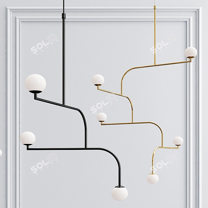 Elegant Pholc MOBIL Pendants 3D model image 2