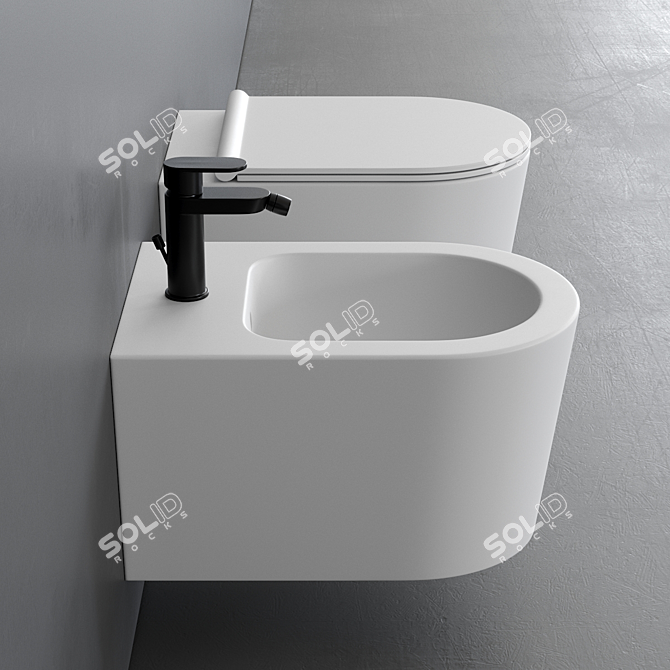 Form Wall-Hung WC: Sleek & Stylish 3D model image 3