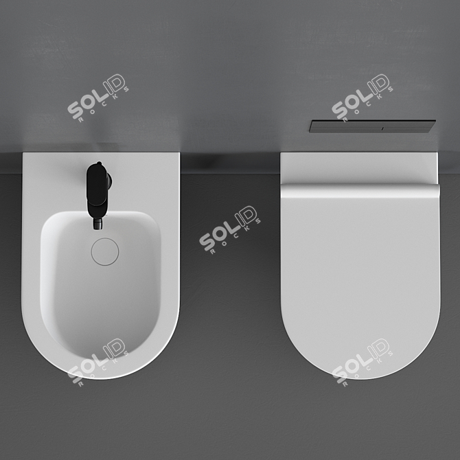 Form Wall-Hung WC: Sleek & Stylish 3D model image 4