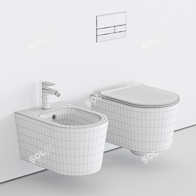 Form Wall-Hung WC: Sleek & Stylish 3D model image 5