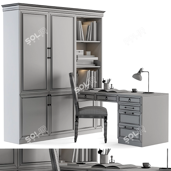 Classic Home Office Set 3D model image 5