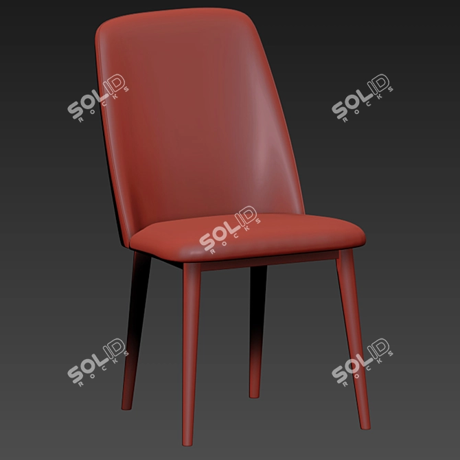 Sleek Tintori Dining Chair 3D model image 2