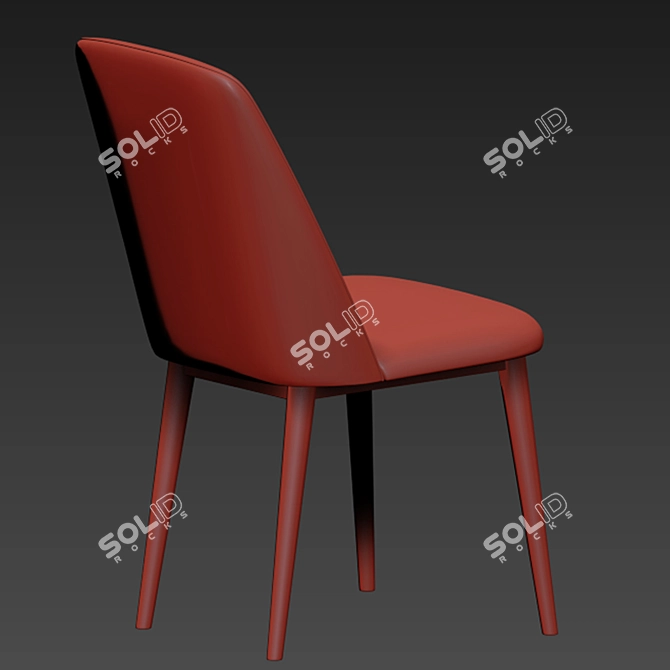 Sleek Tintori Dining Chair 3D model image 3