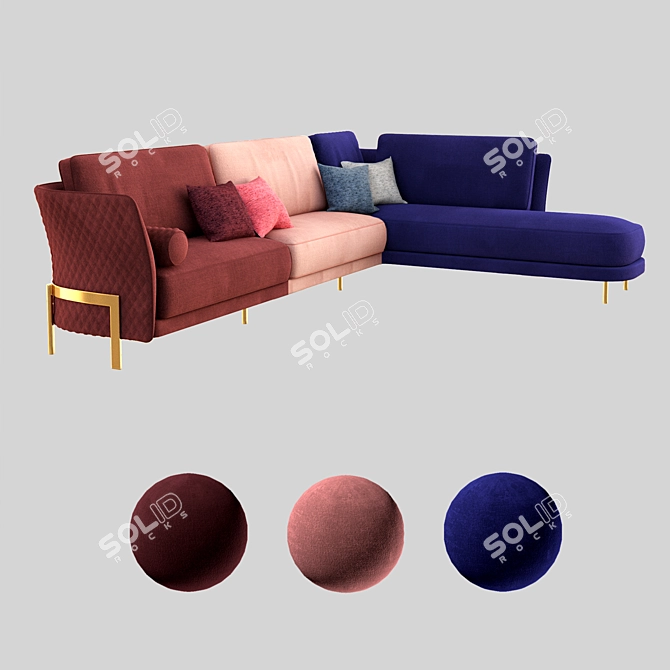 Title: Sleek Cosmo Sofa: Modern Elegance 3D model image 2