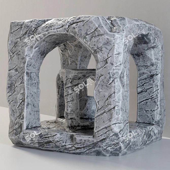 Sleek Slab Stone Decor: 3D Max Compatible 3D model image 3