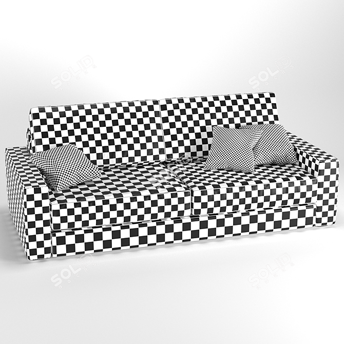 Luxury Leather Sofa: Corona 4 3D model image 4