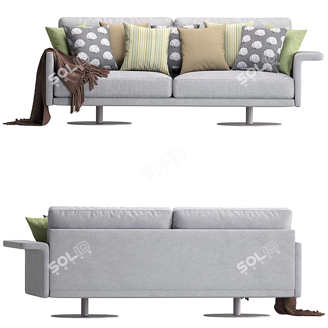 Mabel Comfort: Stylish and Cozy Sofa for Ultimate Relaxation 3D model image 3