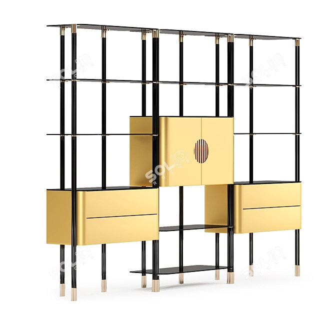 Vibrant Murray Bookcase 3D model image 1