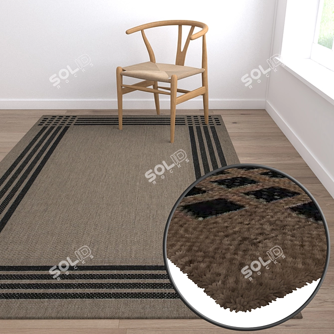 Luxury Carpet Set: High-Quality Textures 3D model image 5