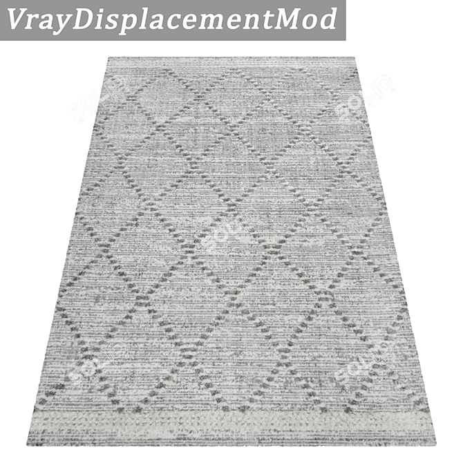 Luxury Carpet Set: 3 High-Quality Textured Rugs 3D model image 3
