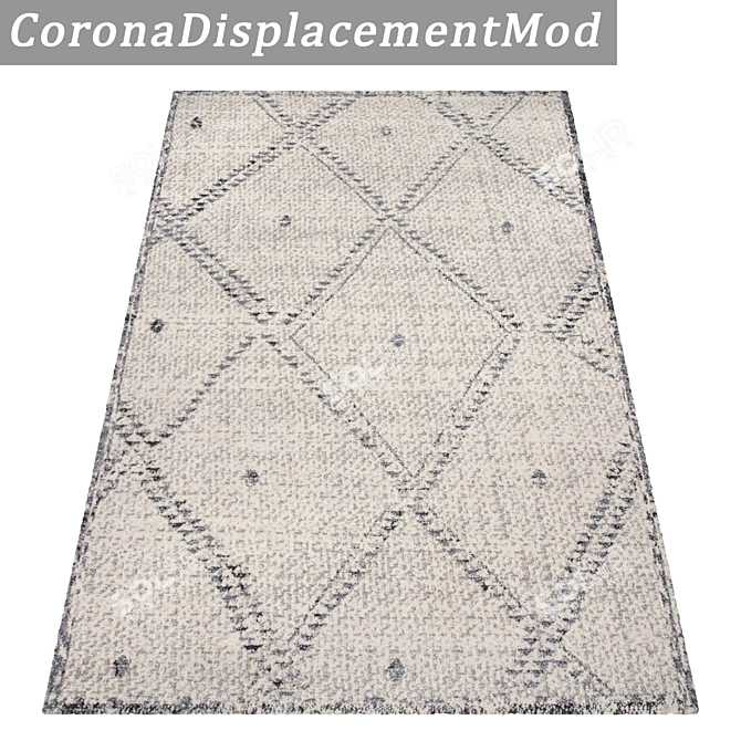 Luxury Carpet Set: 3 High-Quality Textured Rugs 3D model image 4