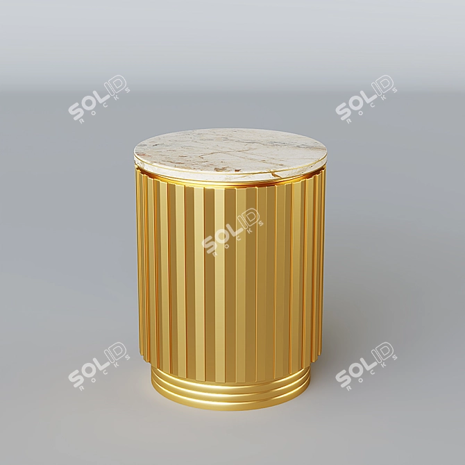 Elegant 3D Rendered Side Table 3D model image 1