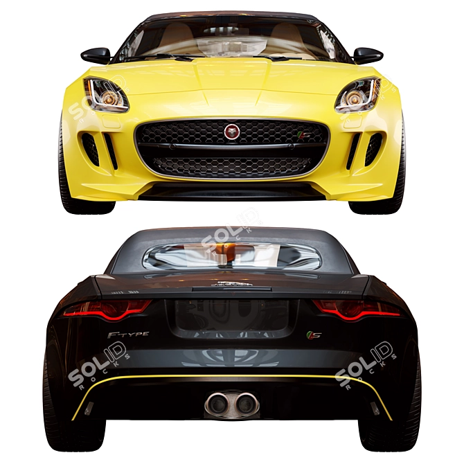 Sleek Jaguar F-TYPE Convertible 3D model image 2