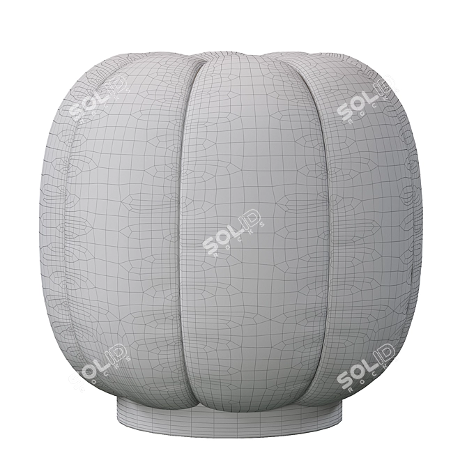 Sofia Velvet Footstool: Luxurious Cotton Velvet & Elegant Design 3D model image 4