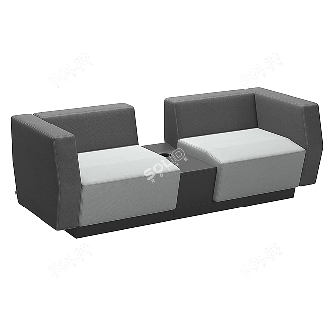 COR Modern Affair Sectional Sofas 3D model image 3