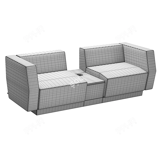 COR Modern Affair Sectional Sofas 3D model image 5