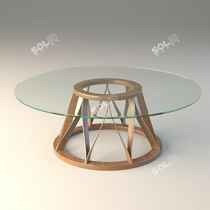 Minimalistic Acco Coffee Table 3D model image 4