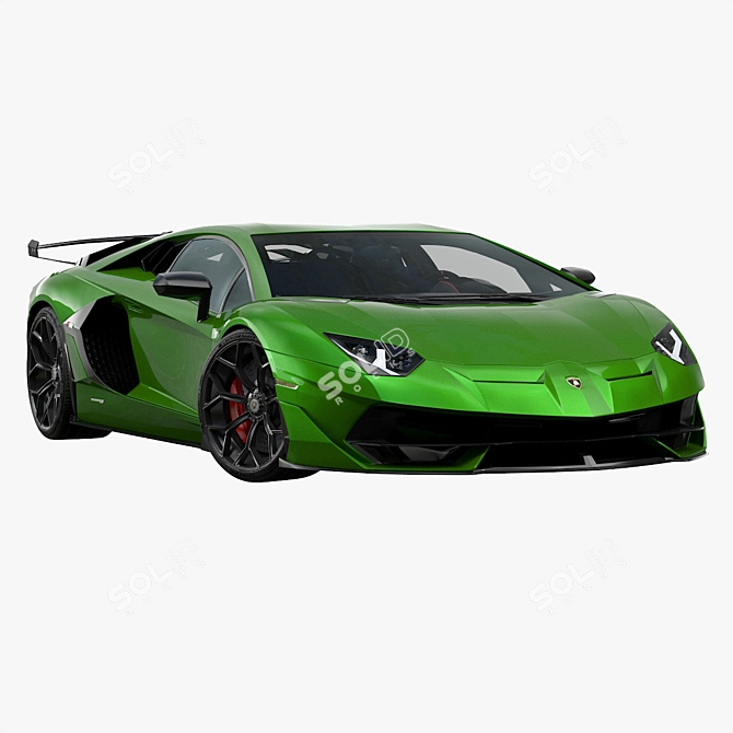 High-Quality Lamborghini Aventador SVJ 3D Model 3D model image 1