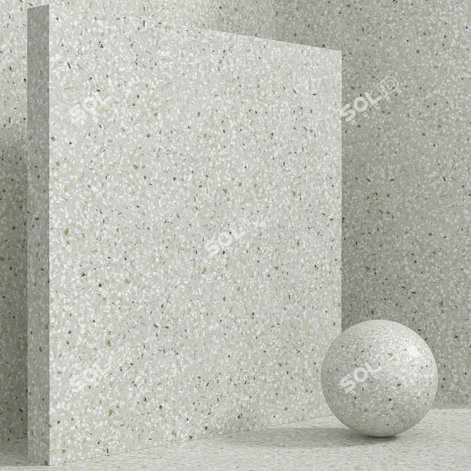 Seamless Stone Terrazzo Quartzite Set 3D model image 3