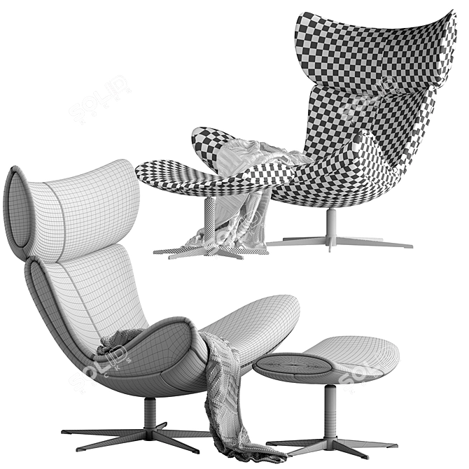 Elegant BoConcept Imola Chair 3D model image 5