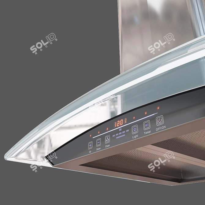Powerful Kitchen Hood: Efficient Smoke Removal 3D model image 2