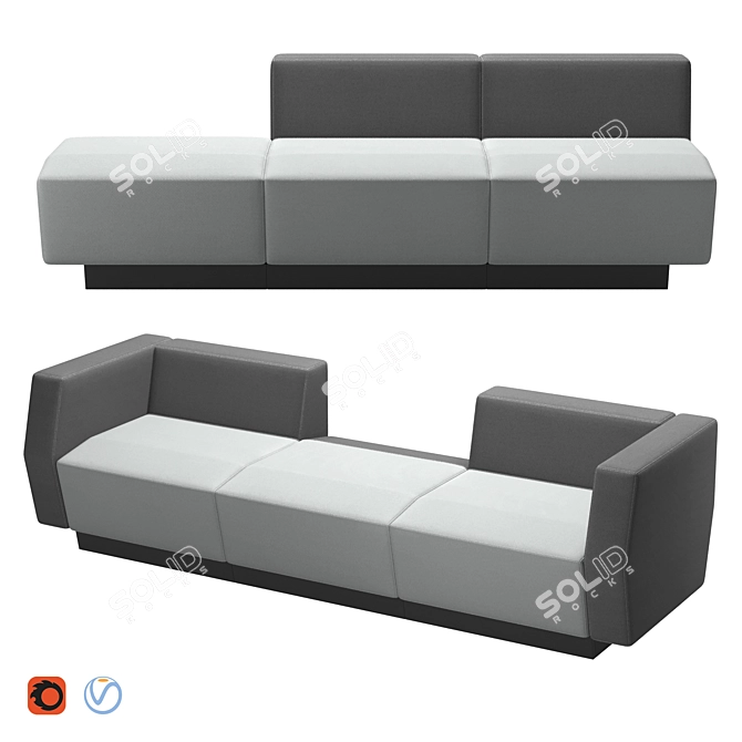 Modern COR Affair 02 Sofa 3D model image 1