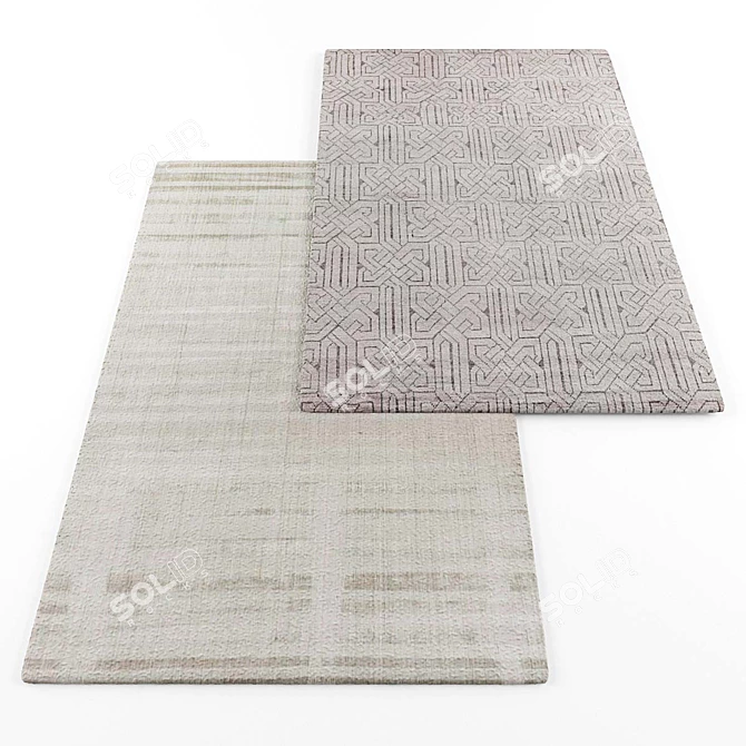 Modern Style Rug Set 3D model image 2