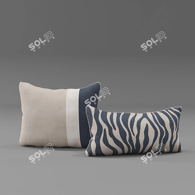 Sleek Comfort Pillow Set 3D model image 3