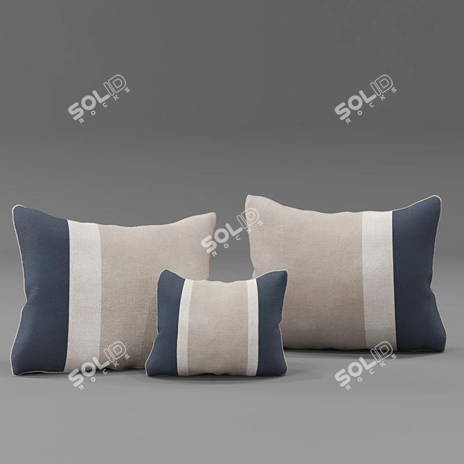 Sleek Comfort Pillow Set 3D model image 4