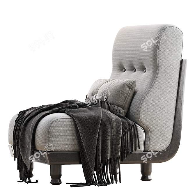 Guillerme and Chambron Easy Chair: Comfort Redefined! 3D model image 2