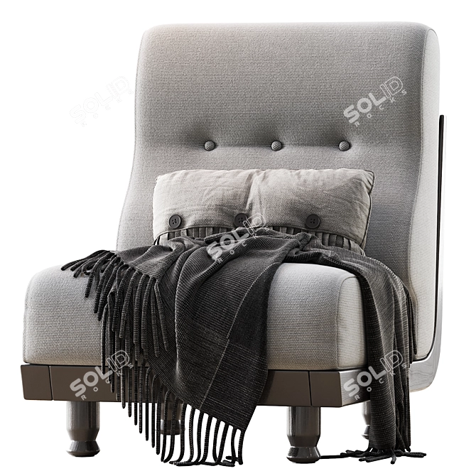 Guillerme and Chambron Easy Chair: Comfort Redefined! 3D model image 3