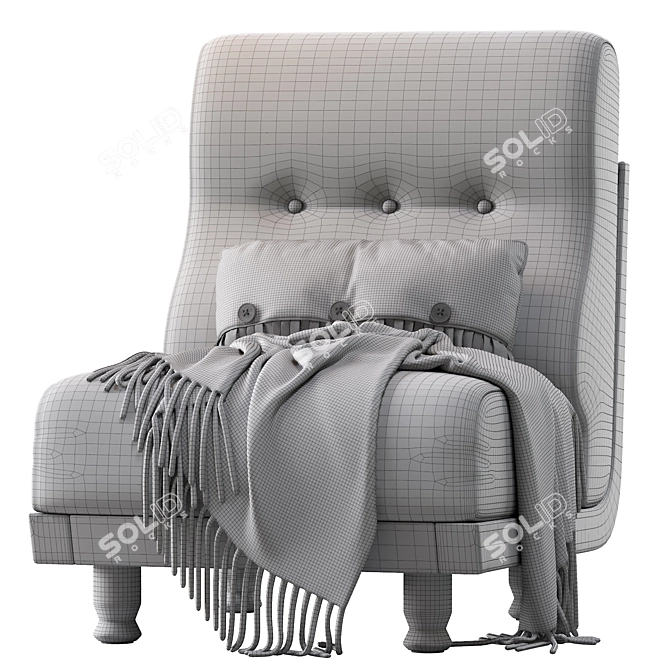 Guillerme and Chambron Easy Chair: Comfort Redefined! 3D model image 5