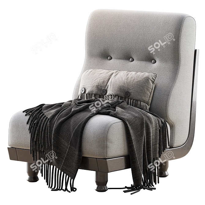 Guillerme and Chambron Easy Chair: Comfort Redefined! 3D model image 7
