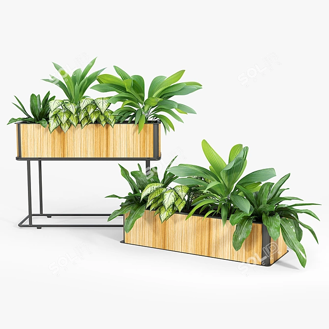 Versatile Flowerbox Planters Combo 3D model image 4