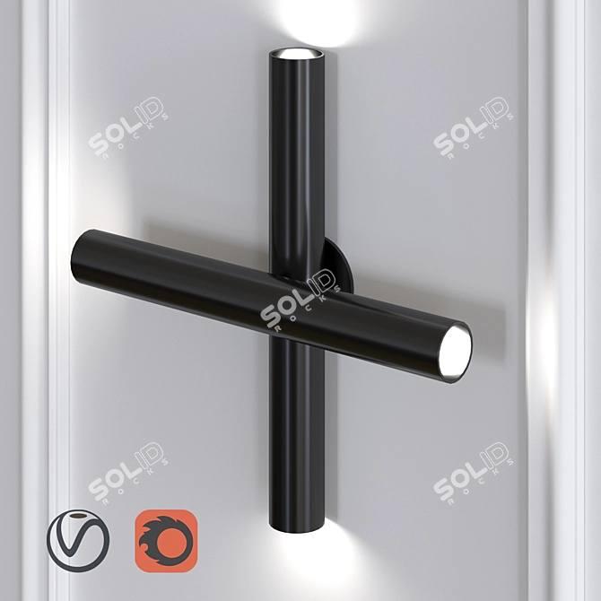 Modern Wall Sconce: Rotation 437OL-W01 3D model image 3