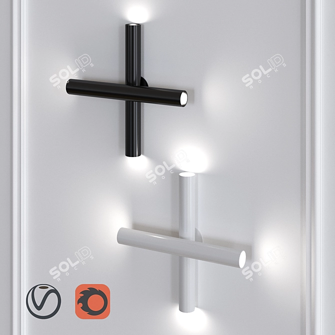 Modern Wall Sconce: Rotation 437OL-W01 3D model image 5